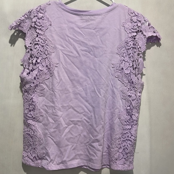Short Sleeve Lace Trim Tee S EXPRESS NWT - Picture 7 of 7